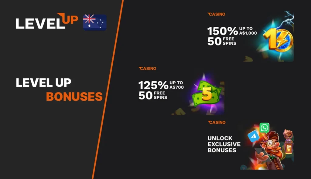 Level Up Casino bonuses overview and offers